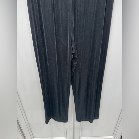 Chico’s Travelers Black wide leg cropped pull on elastic waist pants size 1 tall - Picture 7 of 7